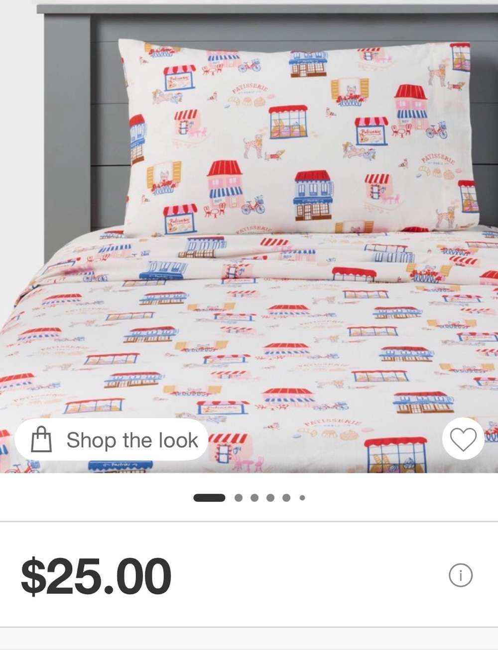Target Kids Village Print Twin Sheet Set - White, Red, Blue I have 2 sets